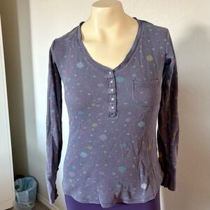 Victoria’s Secret Long Sleeve Thermal Henley Top Shirt Womens Size Small Y2K